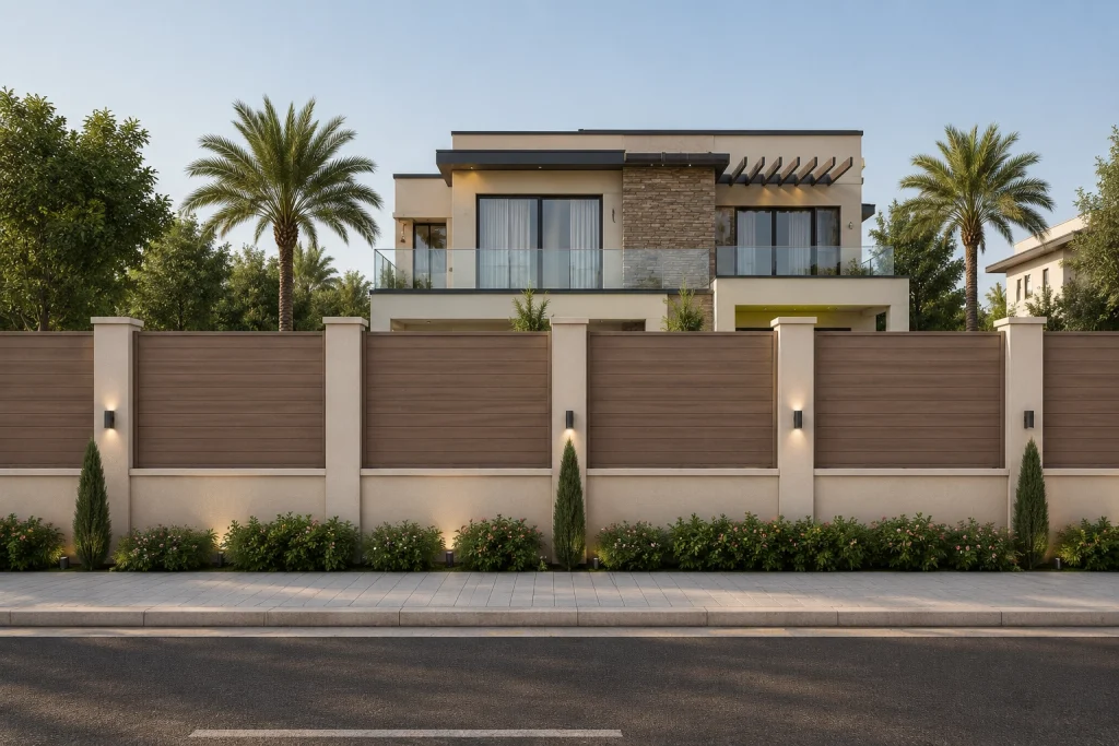 Baoundary wall WPC fence Dubai UAE