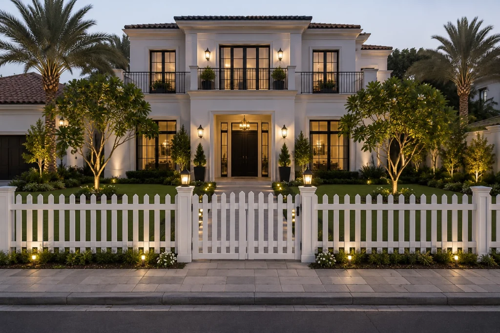 Beautiful villa garden fence installation in Dubai