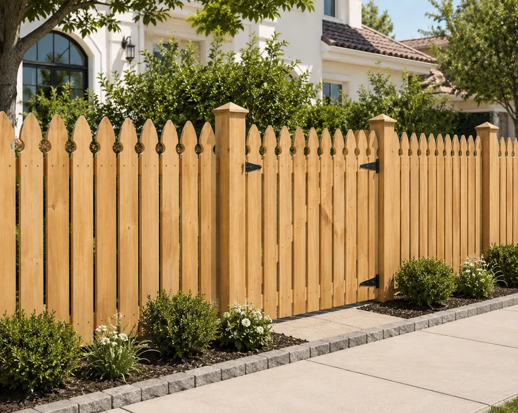Custom wooden garden fence for residential properties UAE