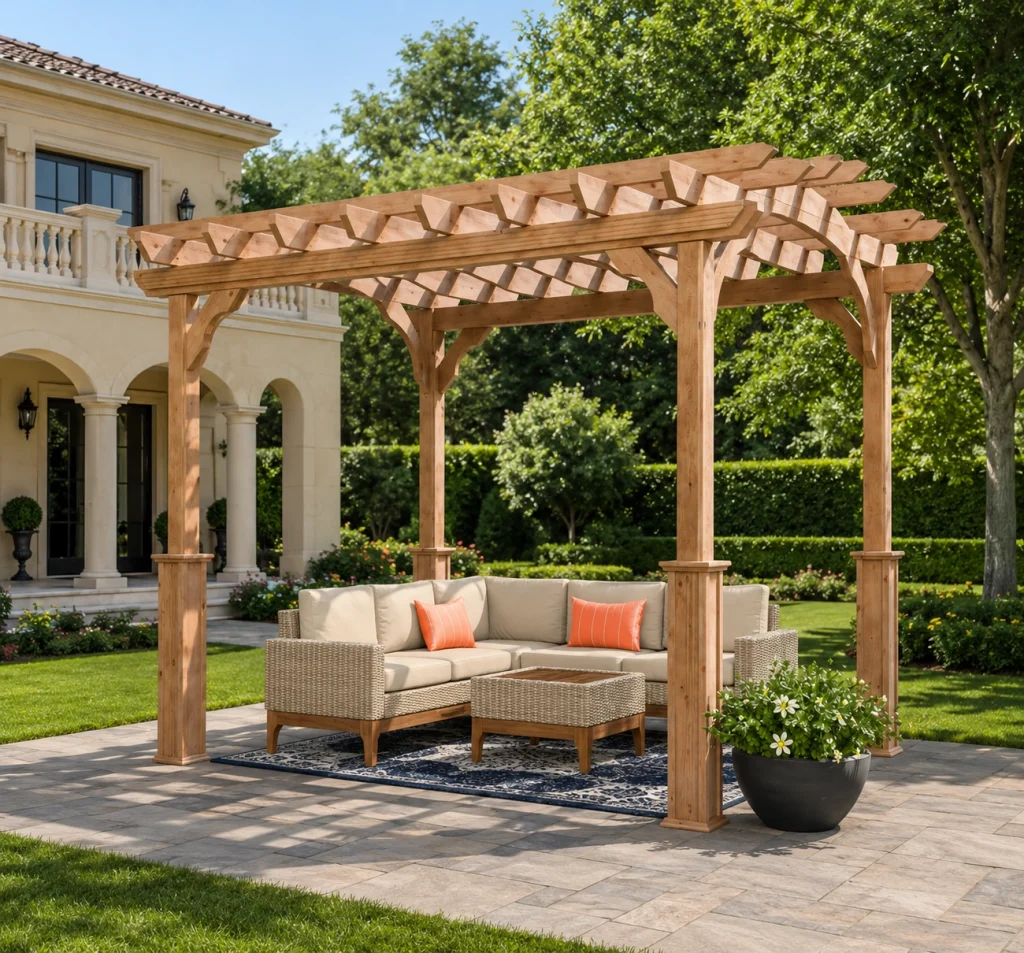 Garden Wooden Pergola in Dubai 