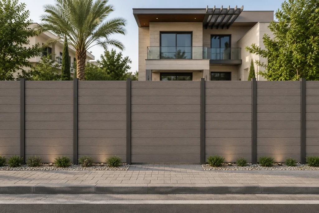 Modern weather resistant WPC fence Dubai UAE