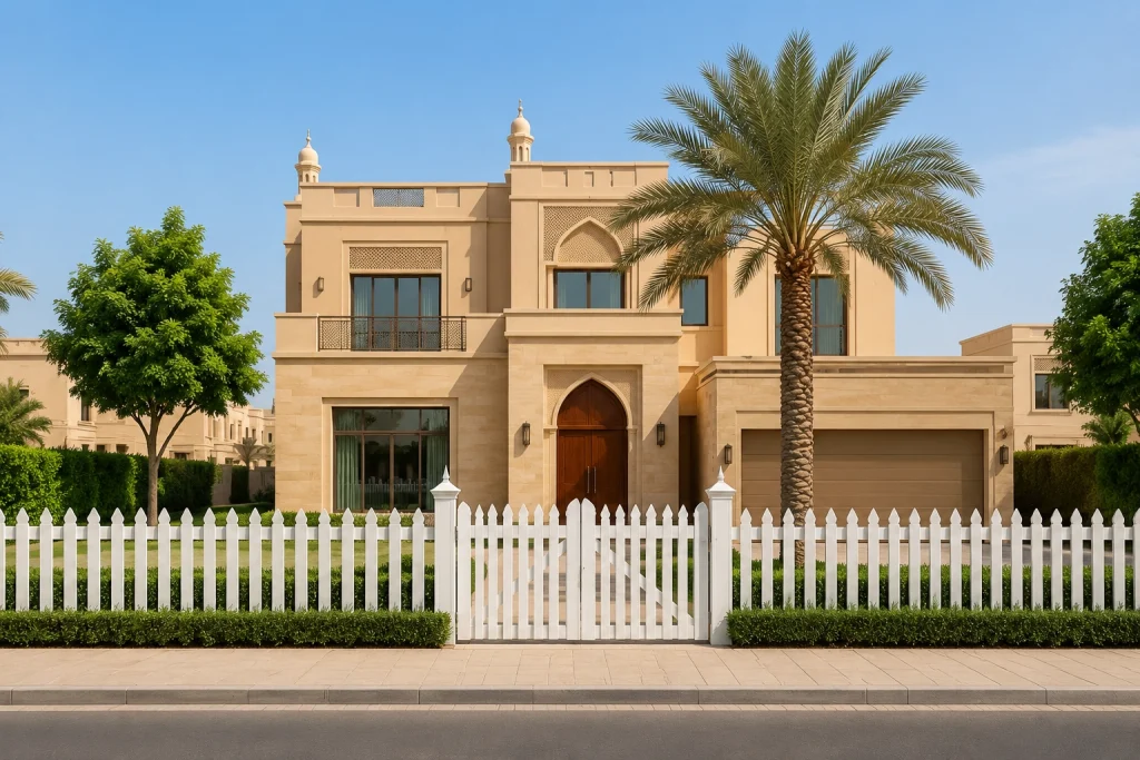 White Picket Fence for Villa in Dubai