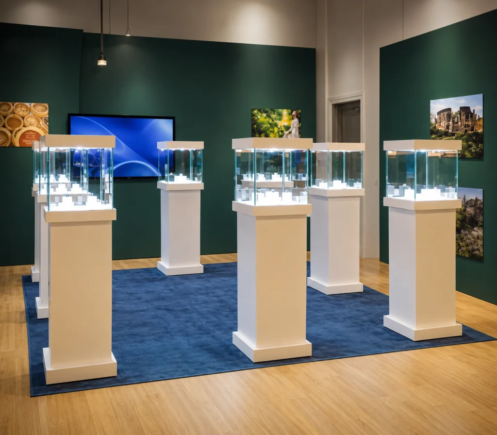 rental tall display stands