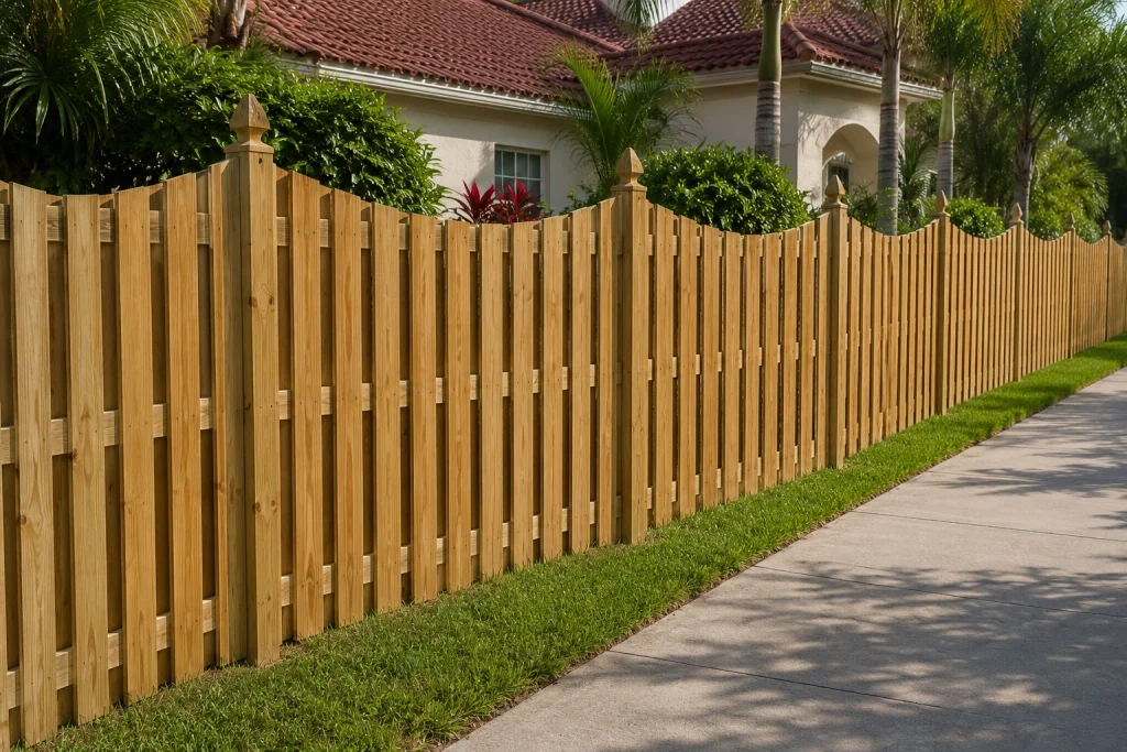 wooden fence design Dubai