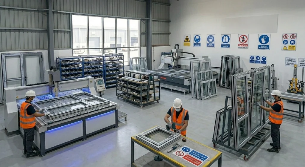 Aluminium Fabrication Services windows doors in UAE