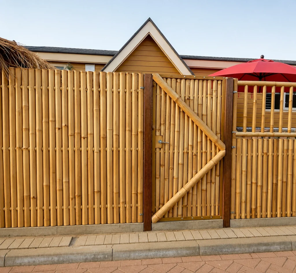 Bamboo fence design in Dubai