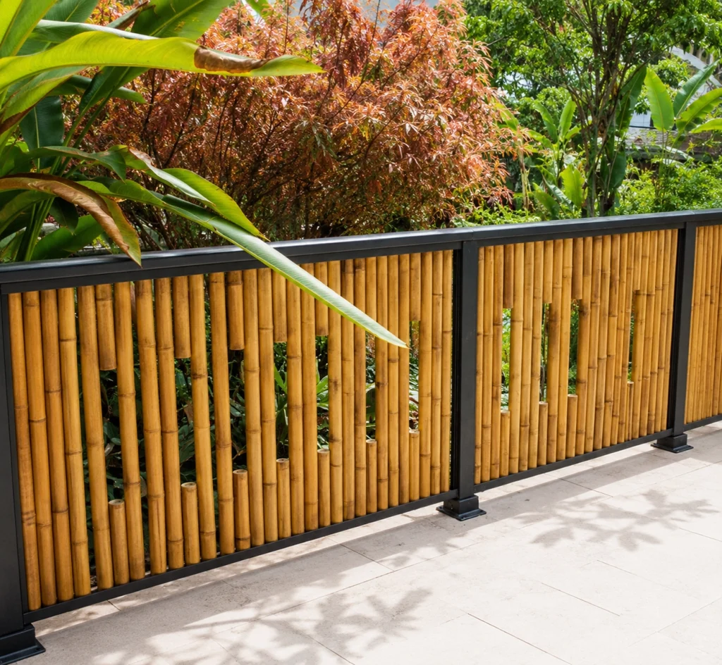 Bamboo fence for garden