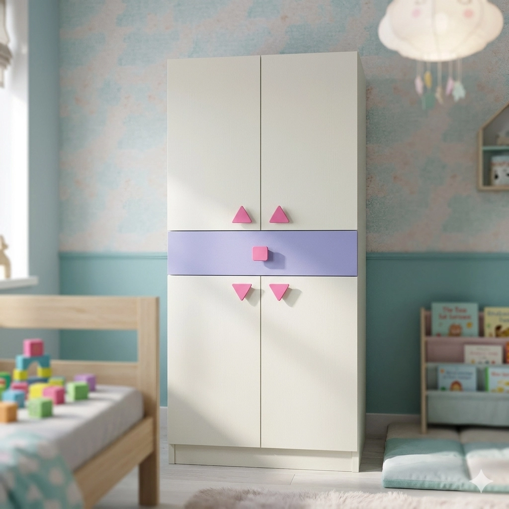 Kids Bedroom wardrobe design 4 door