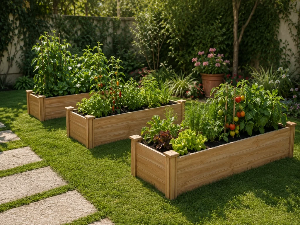 Long Narrow planter boxes in Garden in Dubai