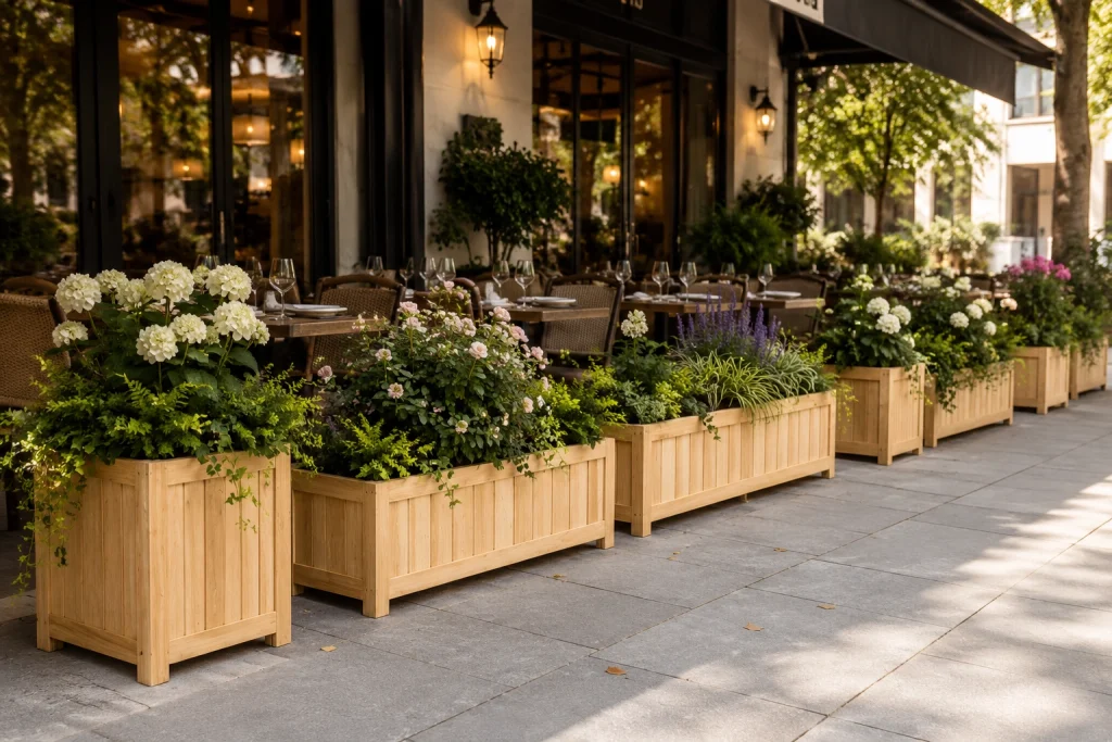OUtdoor planter Boxes for restaurant in Dubai