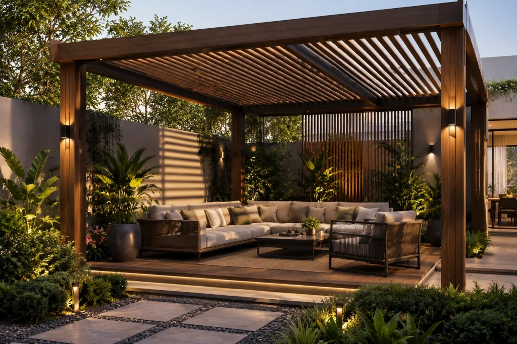 Reliable Shade from the Harsh Desert Sun Pergola