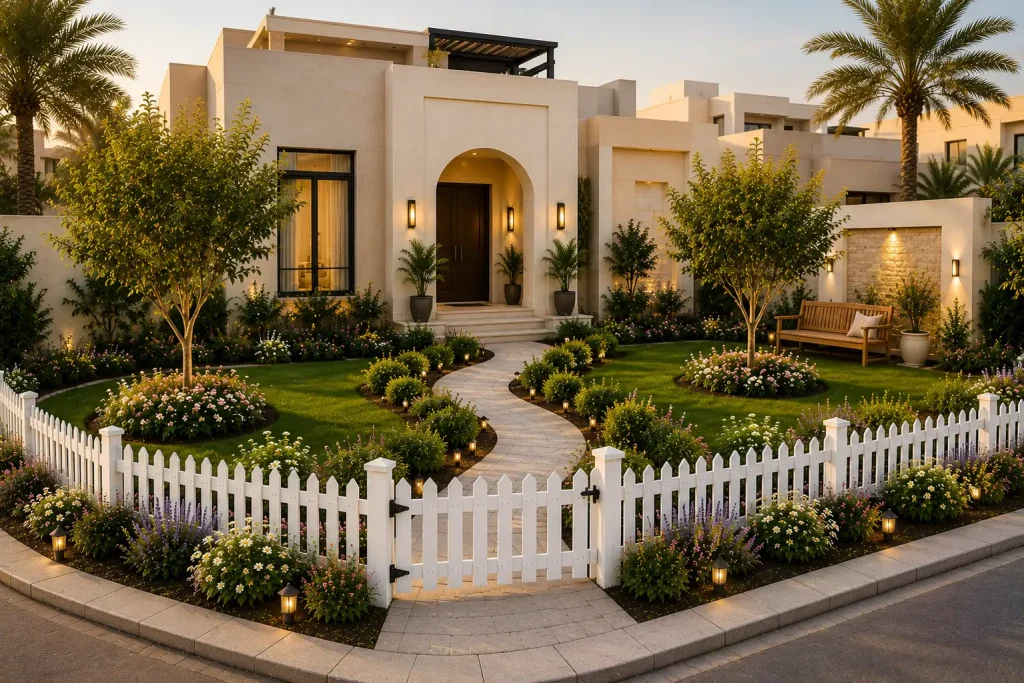 Decorative Fence Around Garden Paths