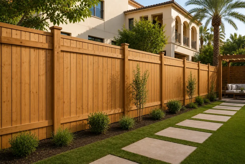 Horizontal Slat Wooden Fence