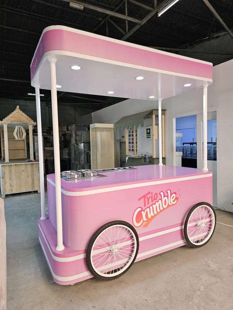 Ice Cream cart kiosk project done in Dubai MTS