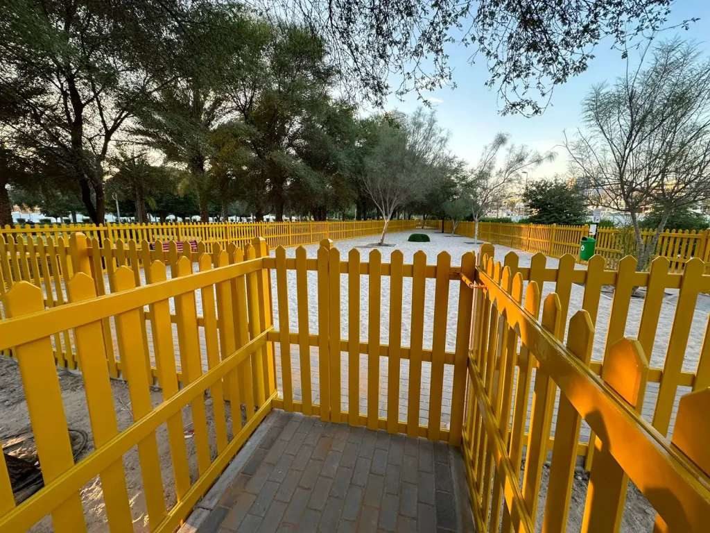 JVC Park Wooden fencing in Dubai