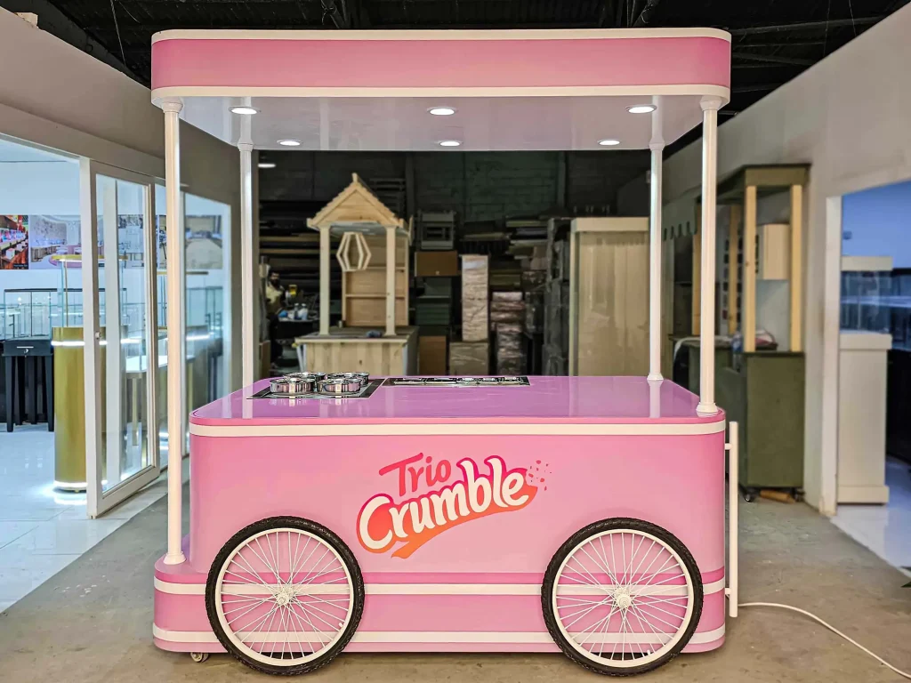 Project completed ice cream kiosk by MTS Dubai