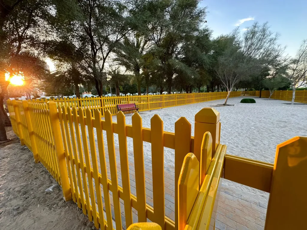 Project done at JVC Park wooden Fence Dubai