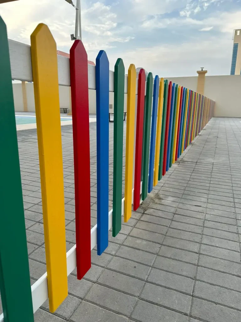 Vertical Multi color Fence