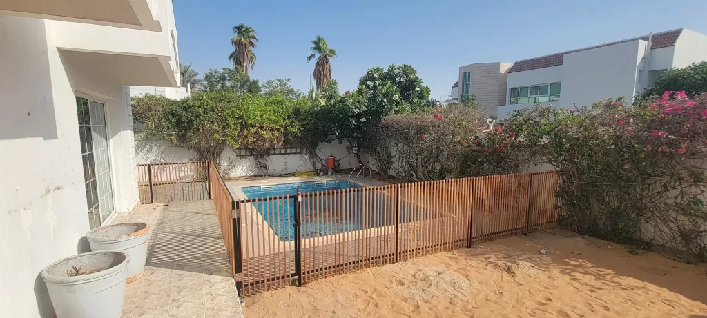 Wooden Fence near Swimming Pool area