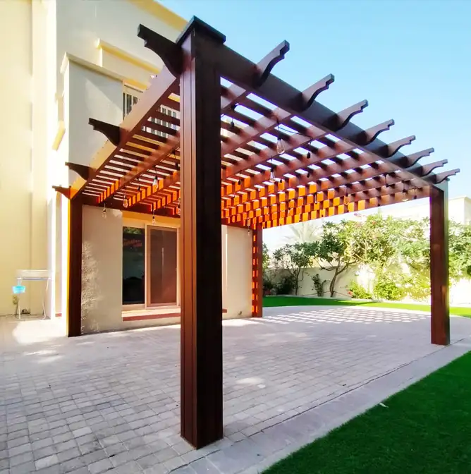 Wooden Pergola project at springs Dubai
