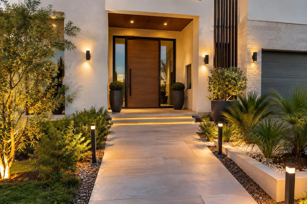 Renovated villa entrance in Dubai
