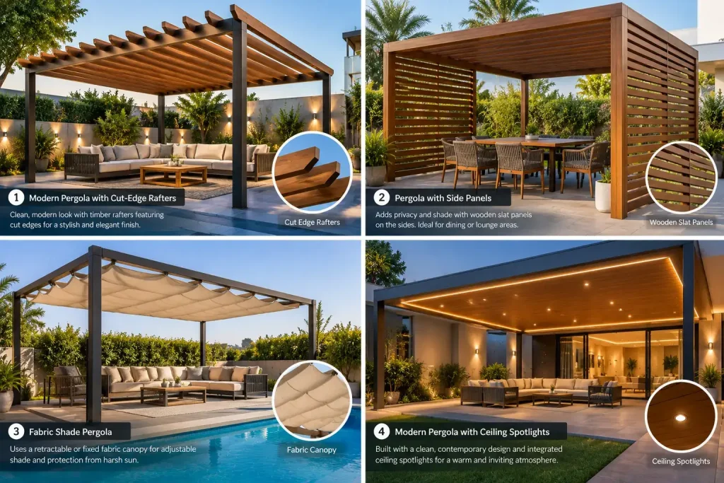 wooden pergola designs